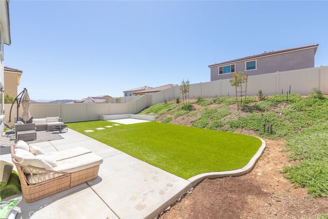 25367 Circle Stone Dr, Menifee, CA 92586 - view of yard featuring an outdoor hangout area and a patio area