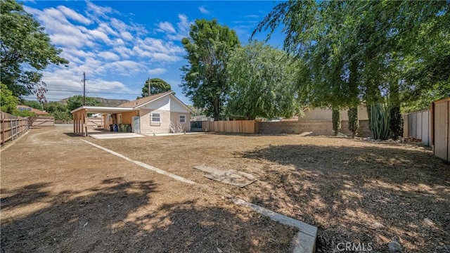 view of fenced backyard