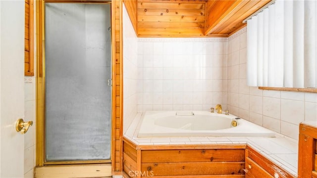 bathroom with a bath