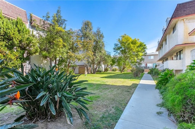 view of grassy yard