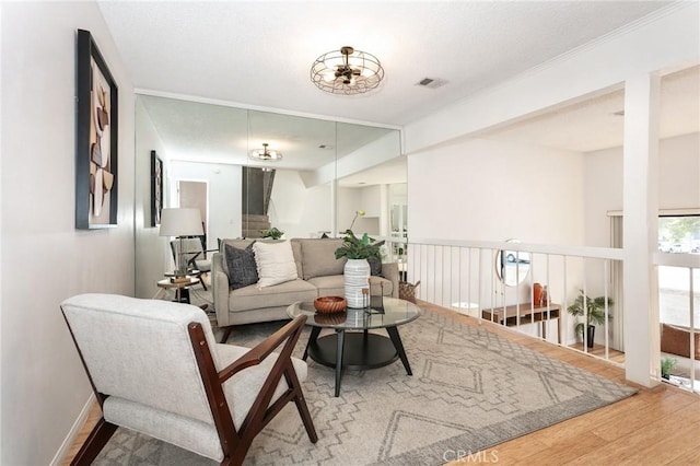 living room featuring wood finished floors