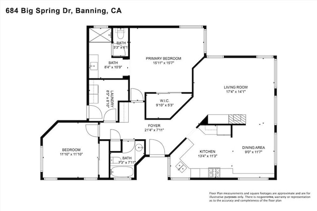 684 Big Spring Dr, Banning, CA 92220 - property floor plan