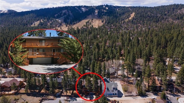 41764 Brownie Ln Unit 5, Big Bear Lake, CA 92315 - view of yard with a view of trees and a mountain view