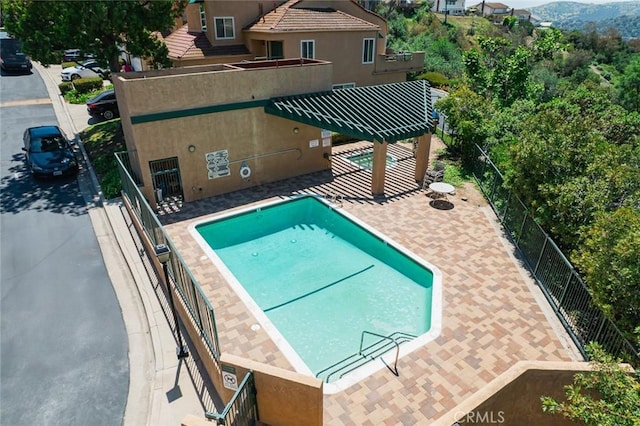 3040 La Paz Ln Unit B, Diamond Bar, CA 91765 - community pool featuring fence and a mountain view