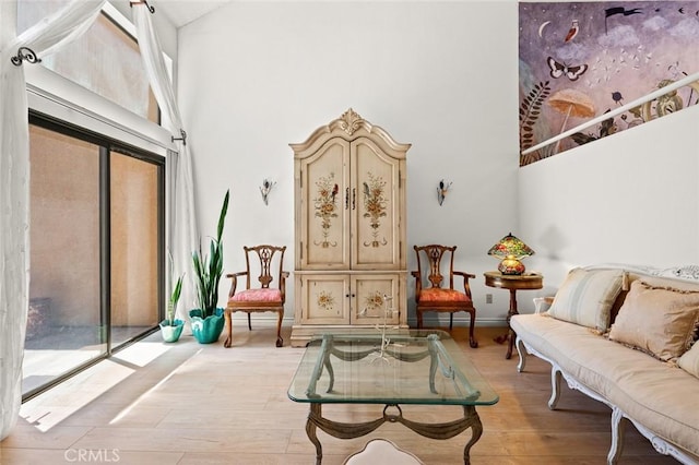 3040 La Paz Ln Unit B, Diamond Bar, CA 91765 - living area featuring a high ceiling and light wood finished floors