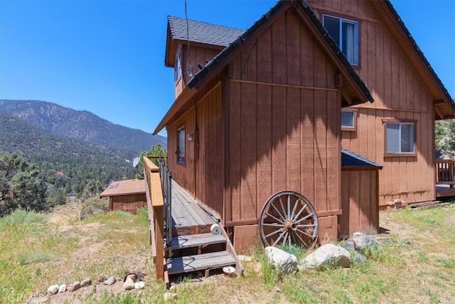 15440 Shasta Way, Pine Mountain Club, CA 93225 - view of property exterior with a mountain view and a shingled roof