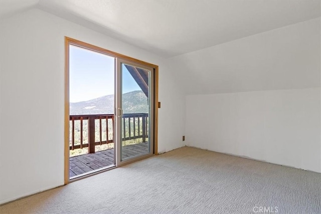 15440 Shasta Way, Pine Mountain Club, CA 93225 - bonus room featuring lofted ceiling, carpet, and a mountain view
