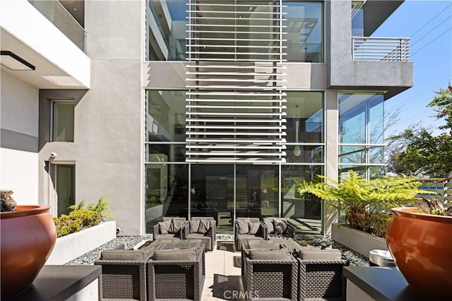 view of patio with an outdoor living space
