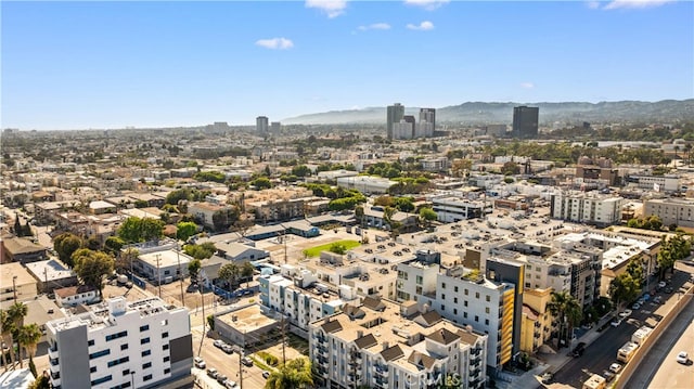 view of urban area with mountains
