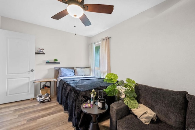 3470 Peach Tree Way, Oceanside, CA 92058 - bedroom with light wood-style flooring and a ceiling fan