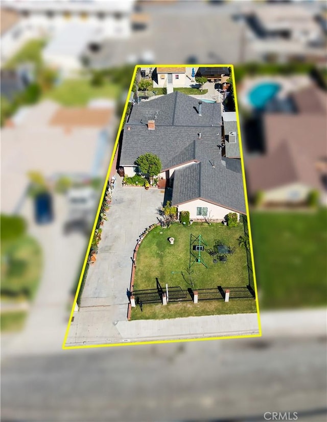 1118 Kwis Ave, Hacienda Heights, CA 91745 - aerial overview of property's location featuring property parcel outlined