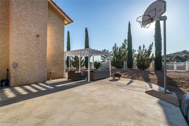 33693 Cattle Creek Rd, Acton, CA 93510 - view of patio featuring a pergola and outdoor lounge area