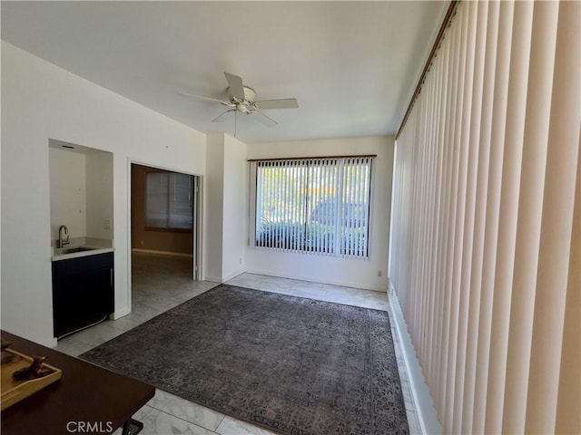 1310 E Ocean Blvd Unit 101, Long Beach, CA 90802 - spare room featuring ceiling fan and a sink