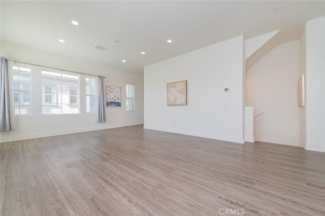 15926 Ellington Way, Chino Hills, CA 91709 - unfurnished living room featuring light wood finished floors, recessed lighting, and baseboards