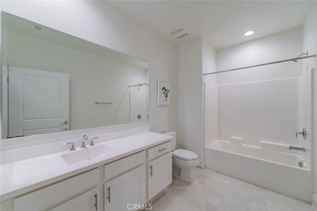 15926 Ellington Way, Chino Hills, CA 91709 - full bathroom featuring toilet, vanity, shower / bath combination, and recessed lighting