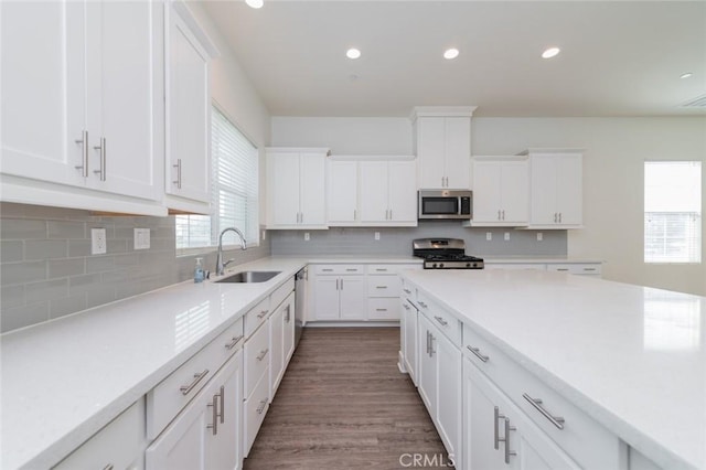 15926 Ellington Way, Chino Hills, CA 91709 - kitchen with appliances with stainless steel finishes, a sink, healthy amount of natural light, light countertops, and recessed lighting