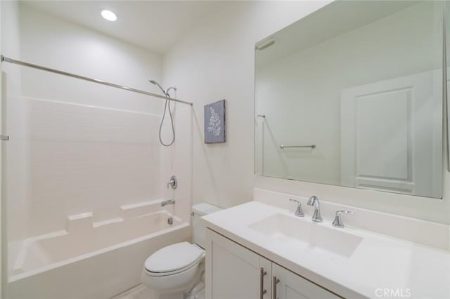 15926 Ellington Way, Chino Hills, CA 91709 - full bathroom with toilet, vanity, shower / bathtub combination, and recessed lighting