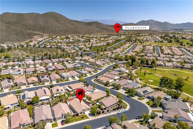 28046 Crystal Spring Dr, Menifee, CA 92584 - aerial view of property and surrounding area featuring nearby suburban area and a mountain backdrop