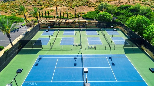 28046 Crystal Spring Dr, Menifee, CA 92584 - view of tennis court with fence and community basketball court