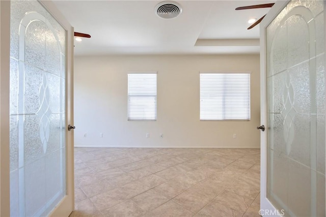 28046 Crystal Spring Dr, Menifee, CA 92584 - empty room with ceiling fan, baseboards, and recessed lighting