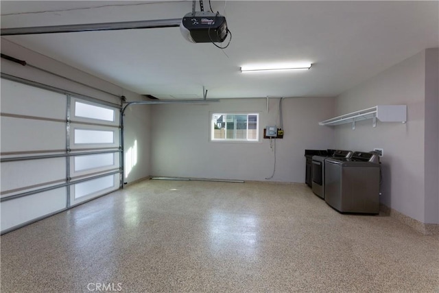 4325 N Country Club Ln, Long Beach, CA 90807 - garage featuring washing machine and dryer and a garage door opener