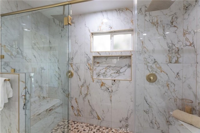 4325 N Country Club Ln, Long Beach, CA 90807 - bathroom featuring a marble finish shower