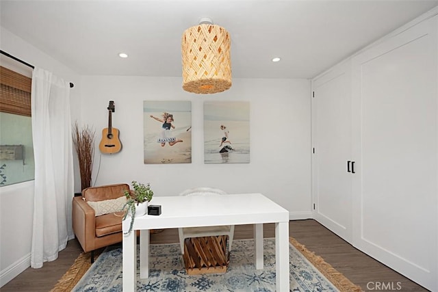 24132 Snipe Ln, Laguna Niguel, CA 92677 - office space featuring dark wood-style floors, baseboards, and recessed lighting