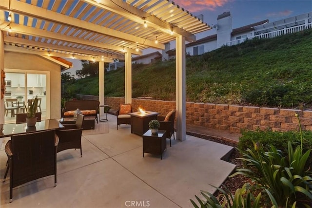 24082 Calendula, Mission Viejo, CA 92692 - view of patio / terrace with an outdoor living space with a fire pit