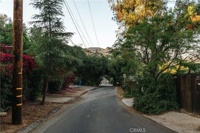 view of asphalt road
