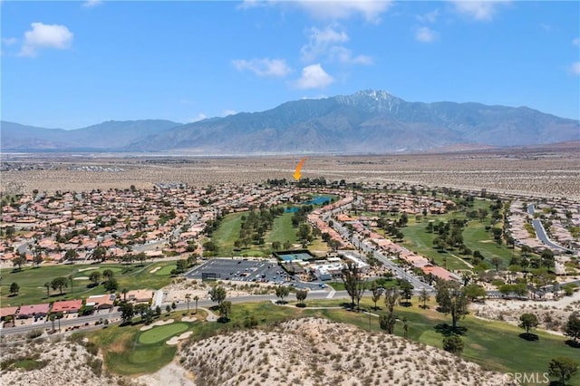 9653 Spyglass Ave Unit 99, Desert Hot Springs, CA 92240 - aerial view of residential area featuring a local golf course and mountains
