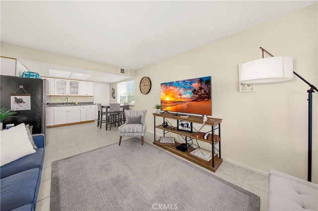 9653 Spyglass Ave Unit 99, Desert Hot Springs, CA 92240 - living area featuring light tile patterned flooring
