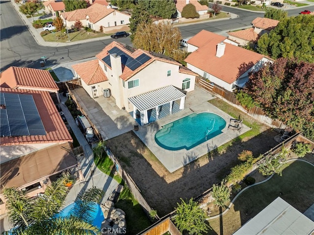 10213 Single Oak Dr, Bakersfield, CA 93311 - aerial perspective of suburban area with a pool area