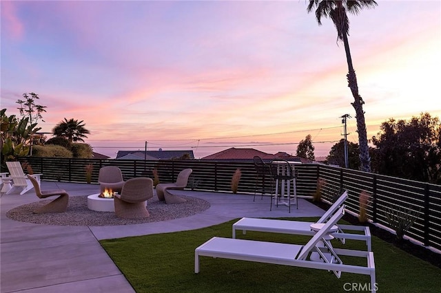 820 Calle Mendoza, San Clemente, CA 92672 - view of patio featuring a fire pit
