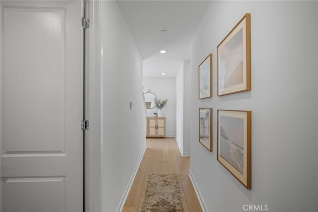 2047 Doheny Way, Dana Point, CA 92629 - corridor with wood finished floors, baseboards, and recessed lighting