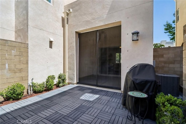 132 Interval, Irvine, CA 92618 - view of patio / terrace with cooling unit, a grill, and fence
