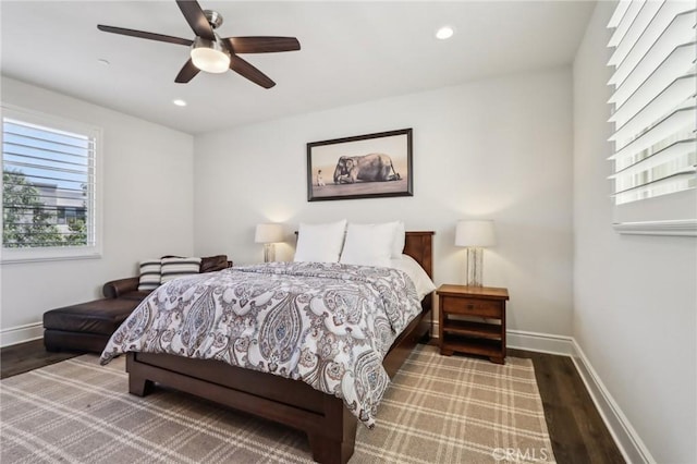 132 Interval, Irvine, CA 92618 - bedroom with wood finished floors, recessed lighting, and ceiling fan