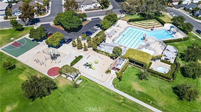 15 Firestone Unit 4, Irvine, CA 92614 - aerial perspective of suburban area featuring a pool area