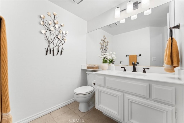 15 Firestone Unit 4, Irvine, CA 92614 - bathroom with toilet, tile patterned flooring, vanity, and baseboards