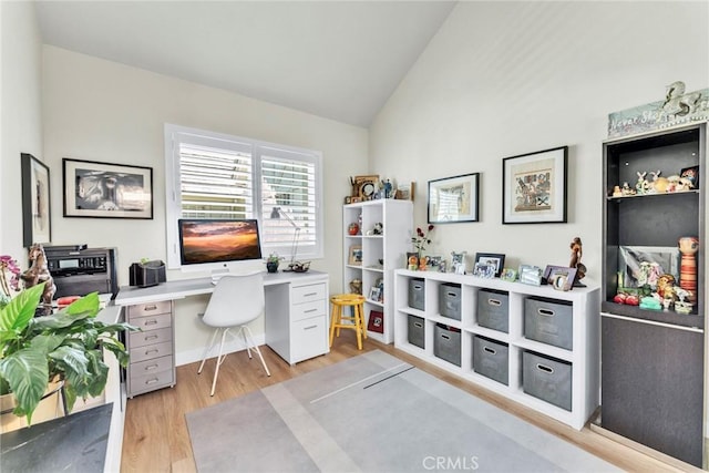 166 Alta St Unit B, Arcadia, CA 91006 - office with lofted ceiling and light wood finished floors