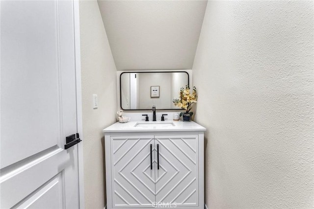 166 Alta St Unit B, Arcadia, CA 91006 - bathroom featuring vanity and a textured wall