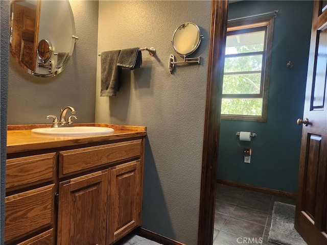 1014 Dusty Rd, Frazier Park, CA 93225 - bathroom featuring vanity, tile patterned flooring, and baseboards