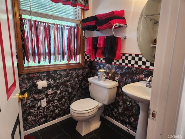 1014 Dusty Rd, Frazier Park, CA 93225 - bathroom with toilet, tile patterned floors, and baseboards
