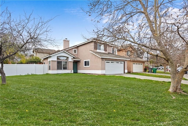 2407 Galisteo St, Corona, CA 92882 - view of front of property with stucco siding, a chimney, driveway, and a tiled roof