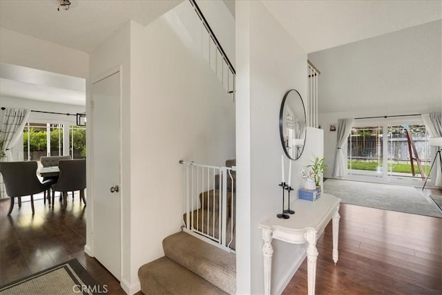 13607 Chaparral Trl, Yucaipa, CA 92399 - staircase featuring wood finished floors