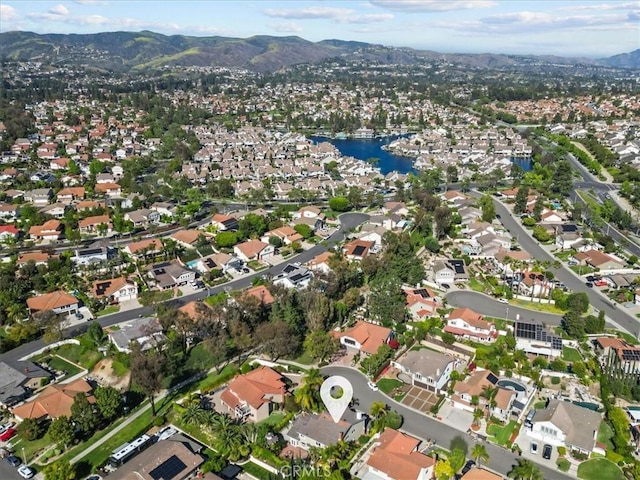 5505 Paseo Joaquin, Yorba Linda, CA 92886 - aerial view of property's location featuring nearby suburban area and a water and mountain view