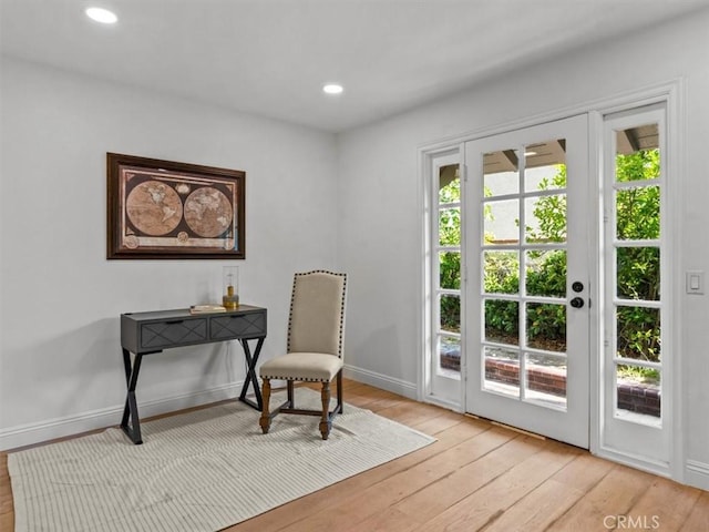 5505 Paseo Joaquin, Yorba Linda, CA 92886 - sitting room with light wood-type flooring and recessed lighting