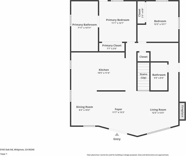 5192 Oak Rd, Mariposa, CA 95345 - home floor plan