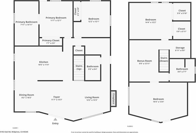 5192 Oak Rd, Mariposa, CA 95345 - property floor plan