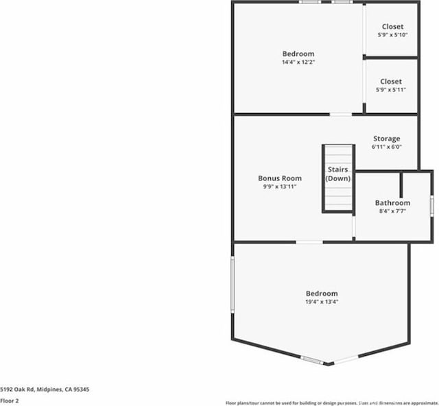 5192 Oak Rd, Mariposa, CA 95345 - room layout