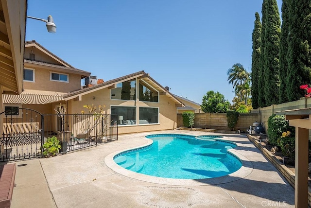 3238 N Hartman St, Orange, CA 92865 - view of swimming pool with a fenced backyard and a patio
